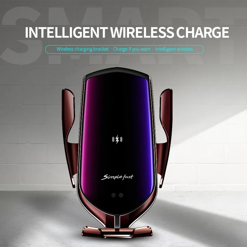 Qi Wireless Car Phone Holder & Charger 