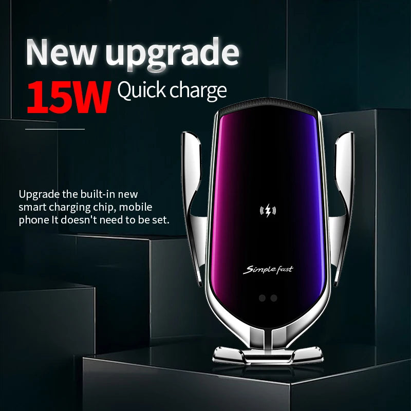 Qi Wireless Car Phone Holder & Charger 