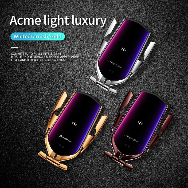 Qi Wireless Car Phone Holder & Charger 