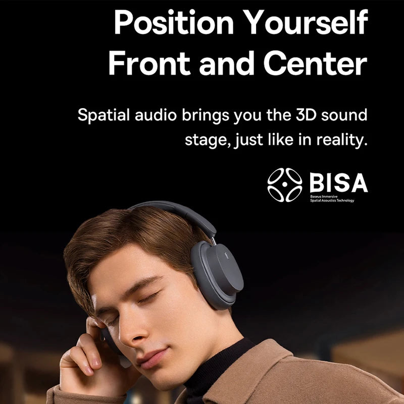 Bowie D05 Wireless Headphone 3D Spatial Audio Earphone Bluetooth 5.3 Headset 40Mm Driver Foldable over Ear Headphone 70H