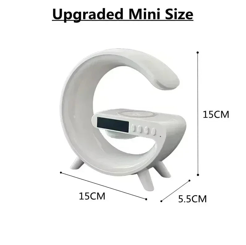 G Shape Lamp with Speaker Clock