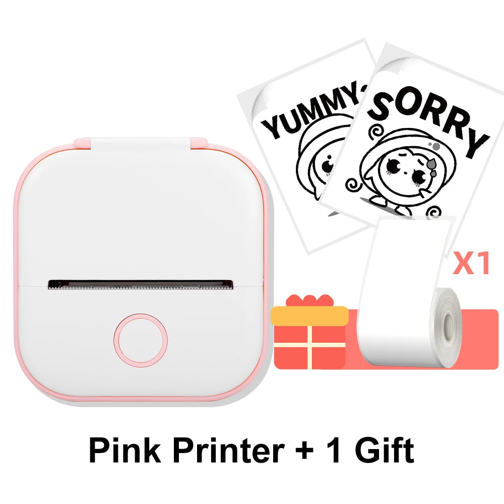 Phomemo T02 Wireless Pocket Thermal Printer Portable Mini Wirelessly BT Connect 203Dpi Photo Label Memo List Printing Clearly