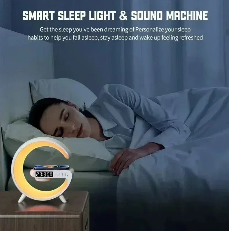 G Shape Lamp with Speaker Clock