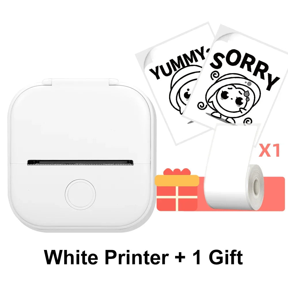 Phomemo T02 Wireless Pocket Thermal Printer Portable Mini Wirelessly BT Connect 203Dpi Photo Label Memo List Printing Clearly