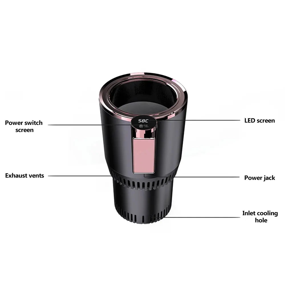 Smart Digital Car Cup Holder Cooler & Heater
