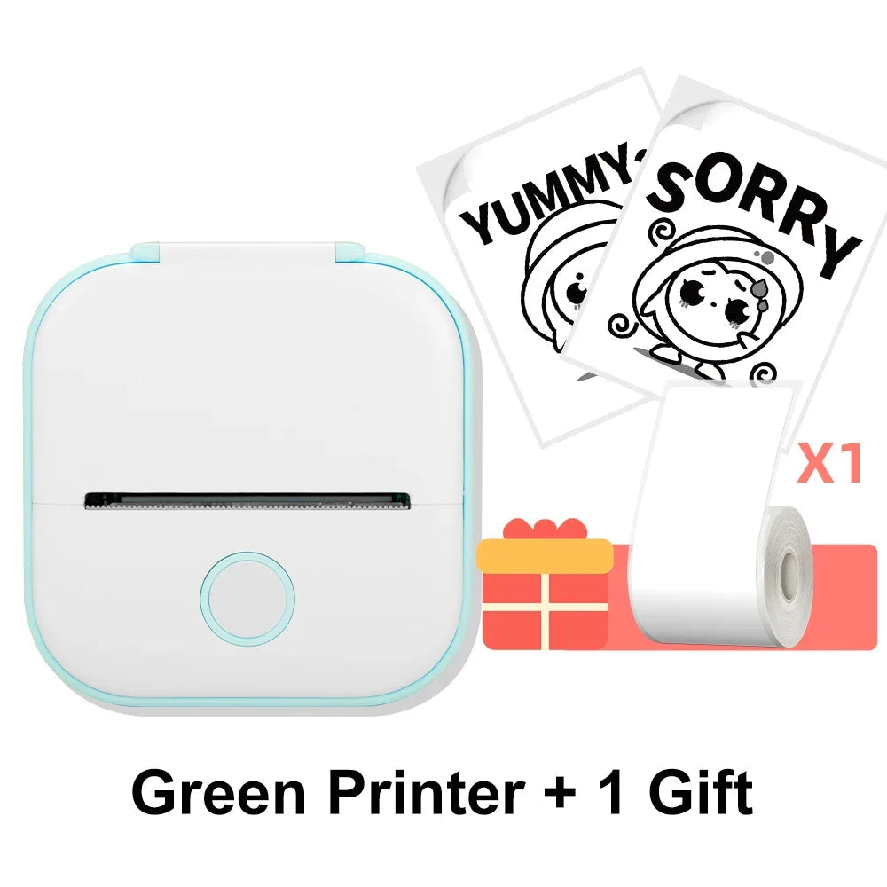 Phomemo T02 Wireless Pocket Thermal Printer Portable Mini Wirelessly BT Connect 203Dpi Photo Label Memo List Printing Clearly