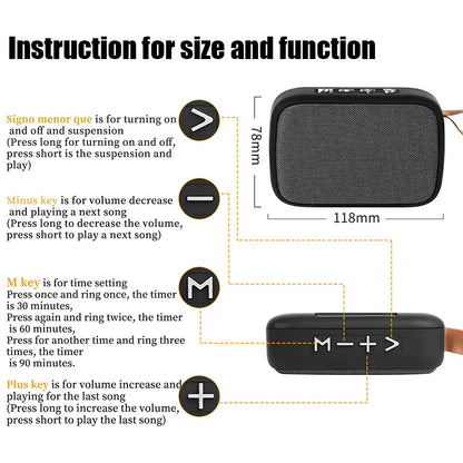 2024 TWS Bluetooth Speakers Portable Outdoor Oxford Loudspeaker Wireless Column 3D Stereo Music Player Surround Hifi Sound Box