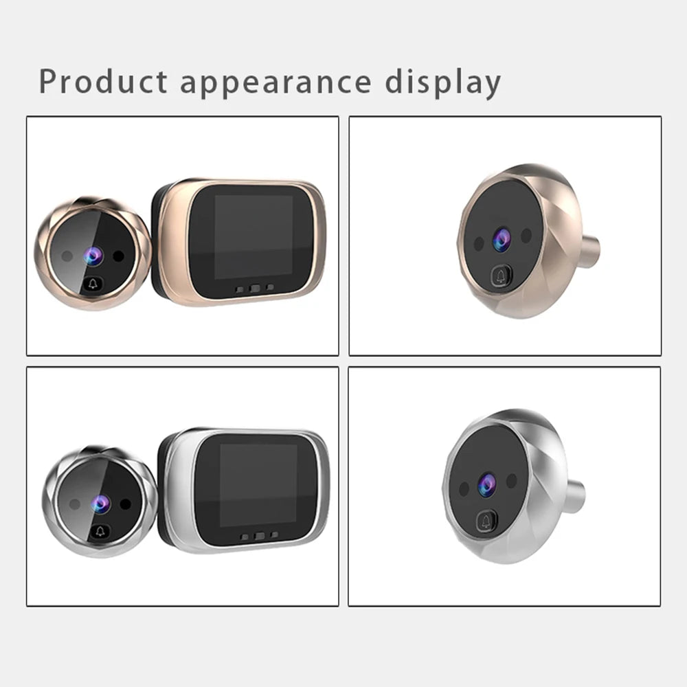 Digital Door Viewer Peephole Door Camera Doorbell 2.8-Inch Night Vision Photo Shooting Digital Door Monitoring for Home Security