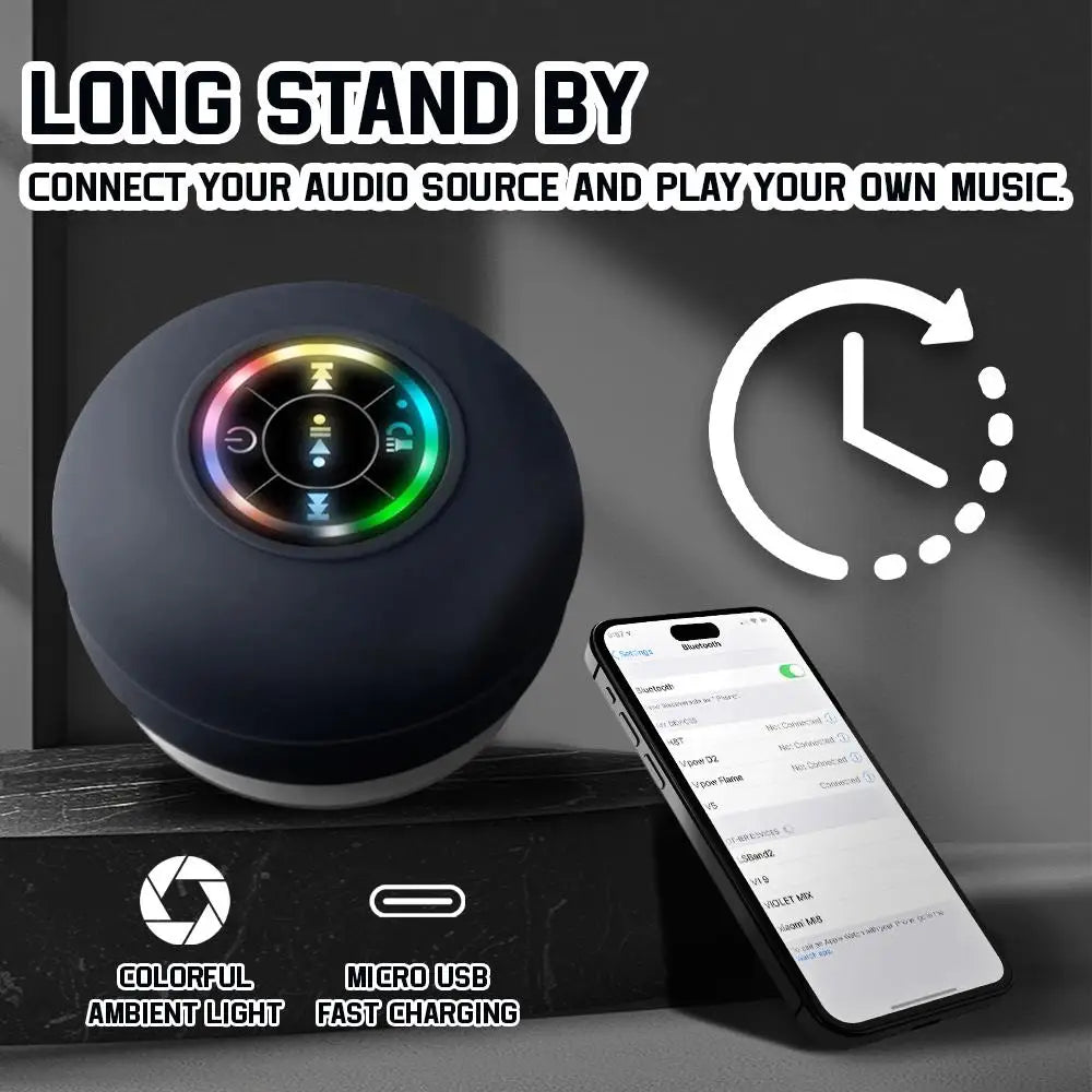 RGB LED Bluetooth Speaker with Suction Cup