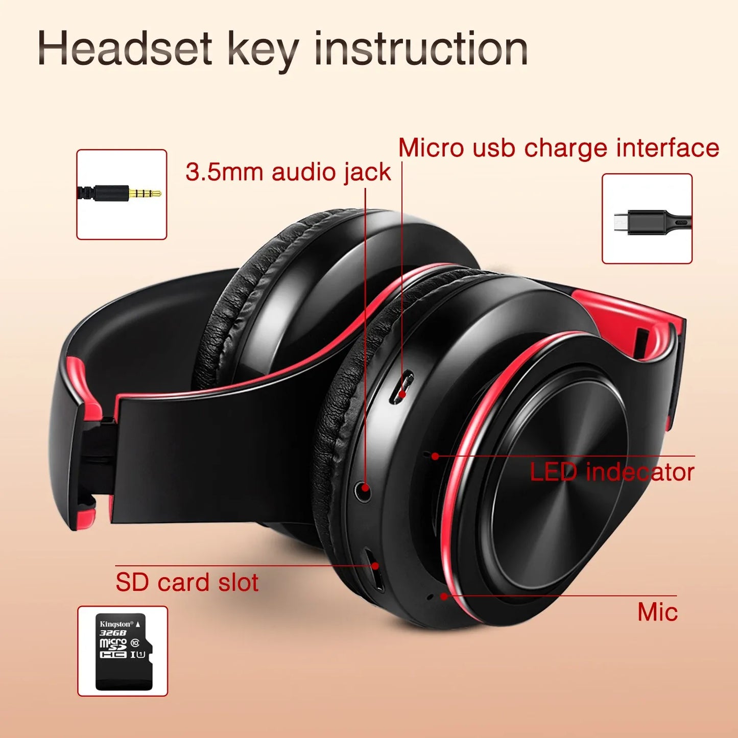 Hifi Stereo Bluetooth Headphones