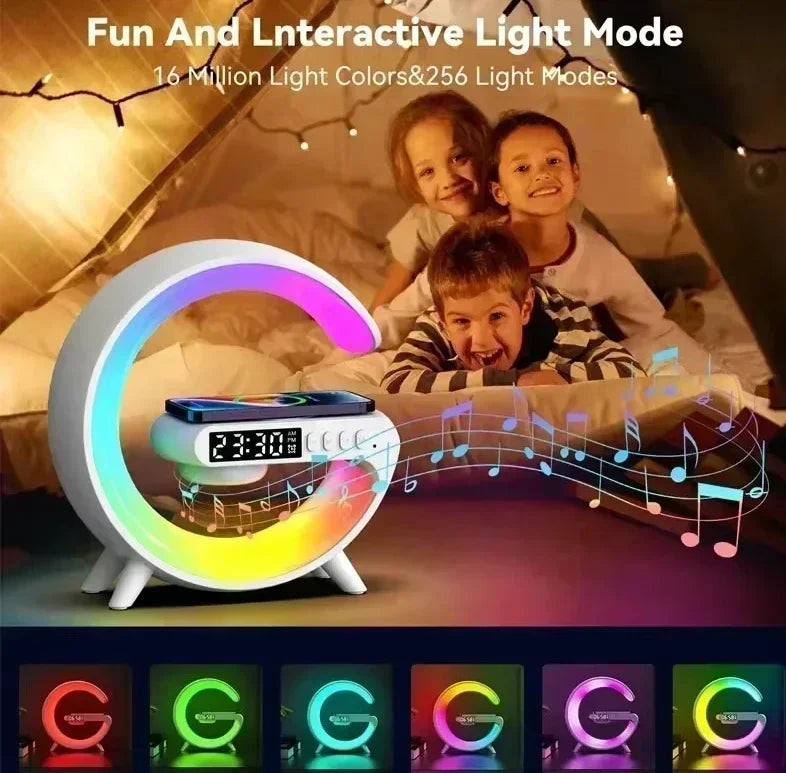 G Shape Lamp with Speaker Clock
