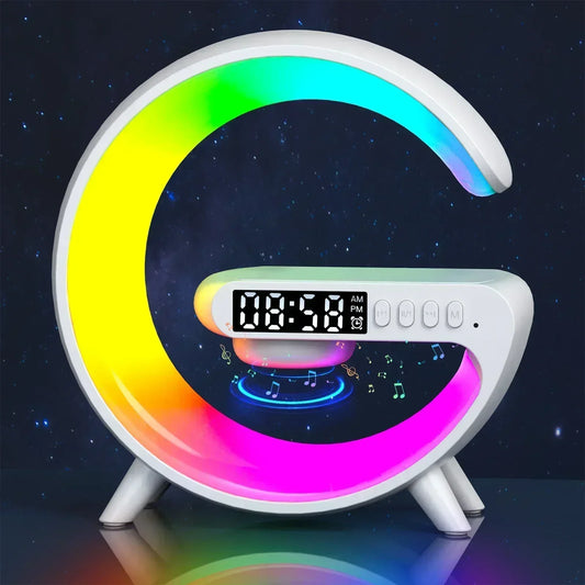 G Shape Lamp with Speaker Clock