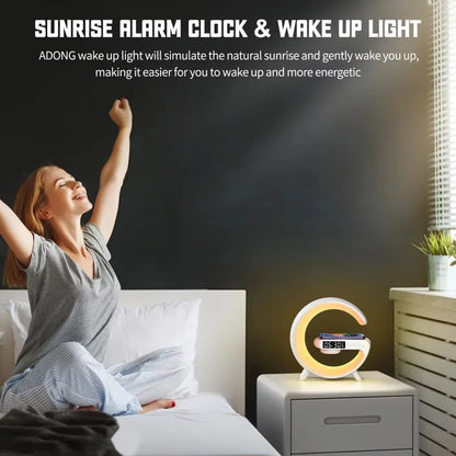 G Shape Lamp with Speaker Clock