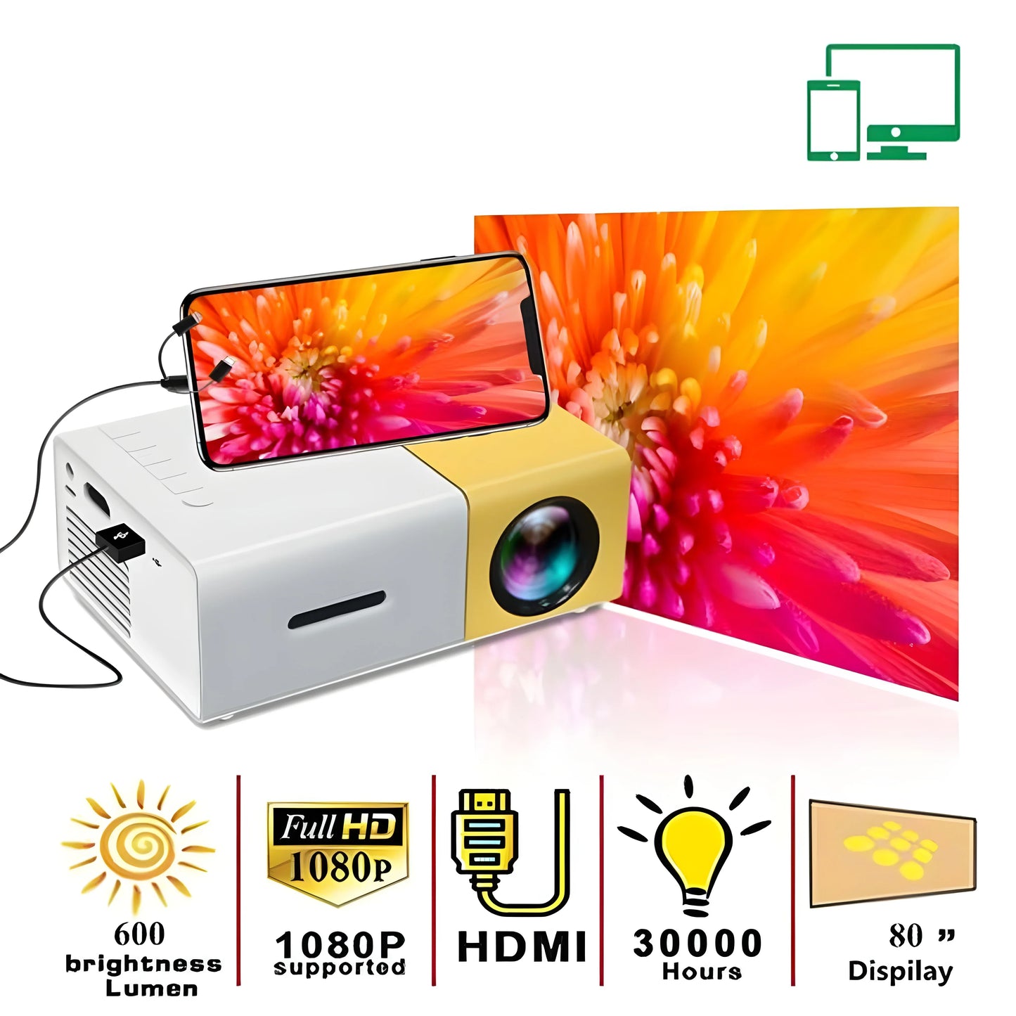 HD Portable Mini Projector