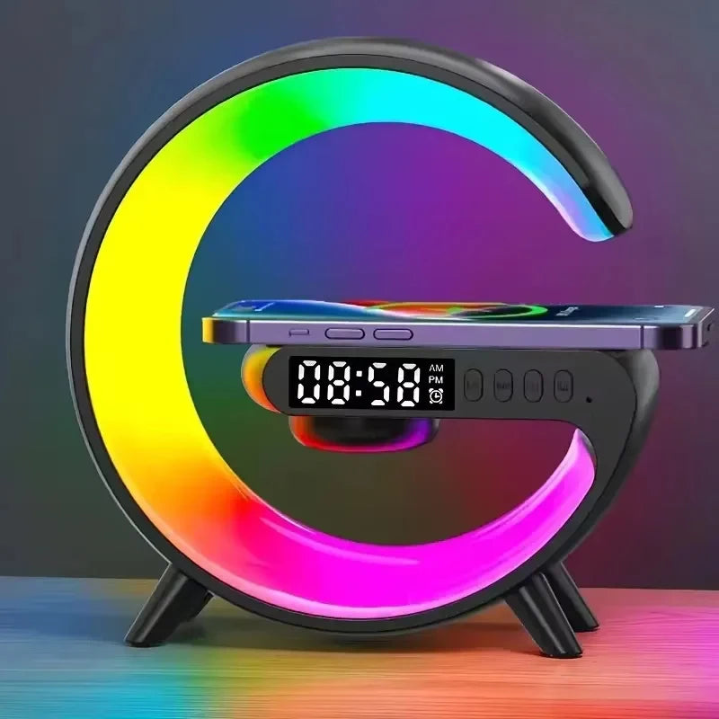 G Shape Lamp with Speaker Clock